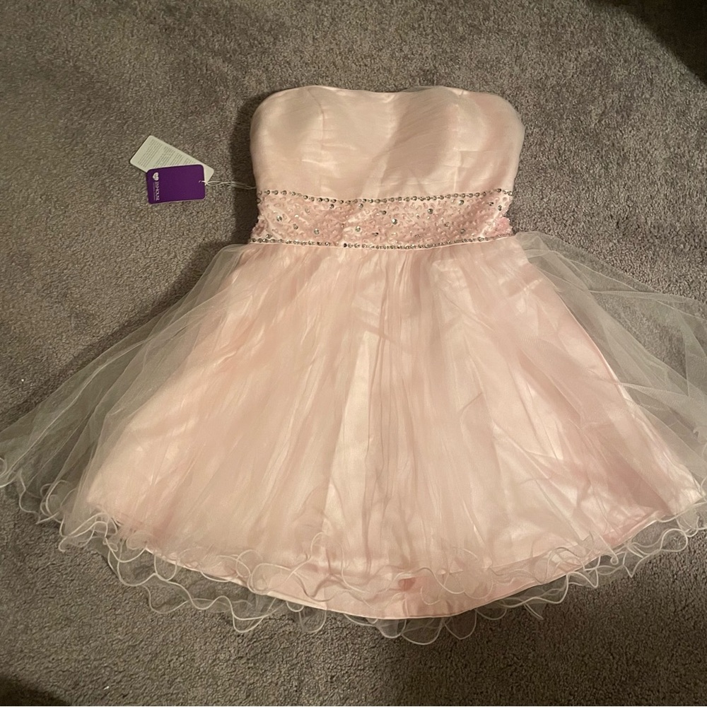 Blush pink prom dress